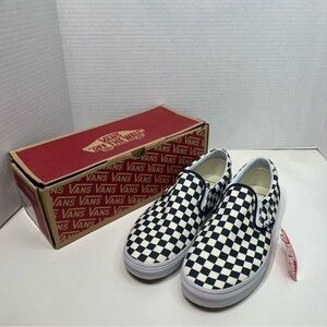 VANS Classic checkerboard print slip on shoes men’s size 13 NWT BLUE